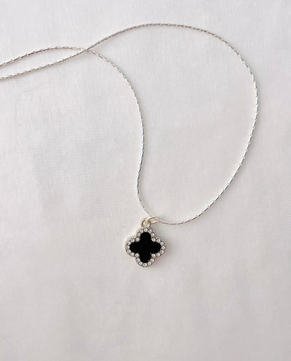 Luck’s Embrace: Silver Clover Pendant Necklace
