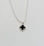 Luck’s Embrace: Silver Clover Pendant Necklace